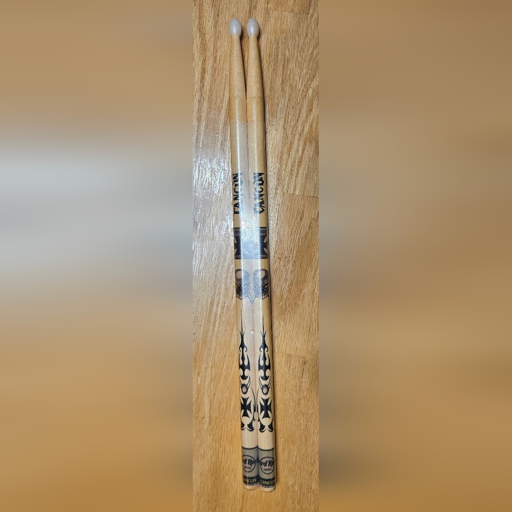 Hard Rock Cafe - Cancun Drumsticks with Black Tribal Design